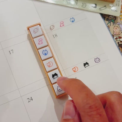 Zero per Zero 聯乘日本Pochitto6 按鈕式帶墨印章