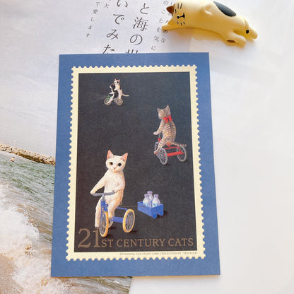 日本 Pottering Cats 貓咪館藏 Stamp Postcard系列