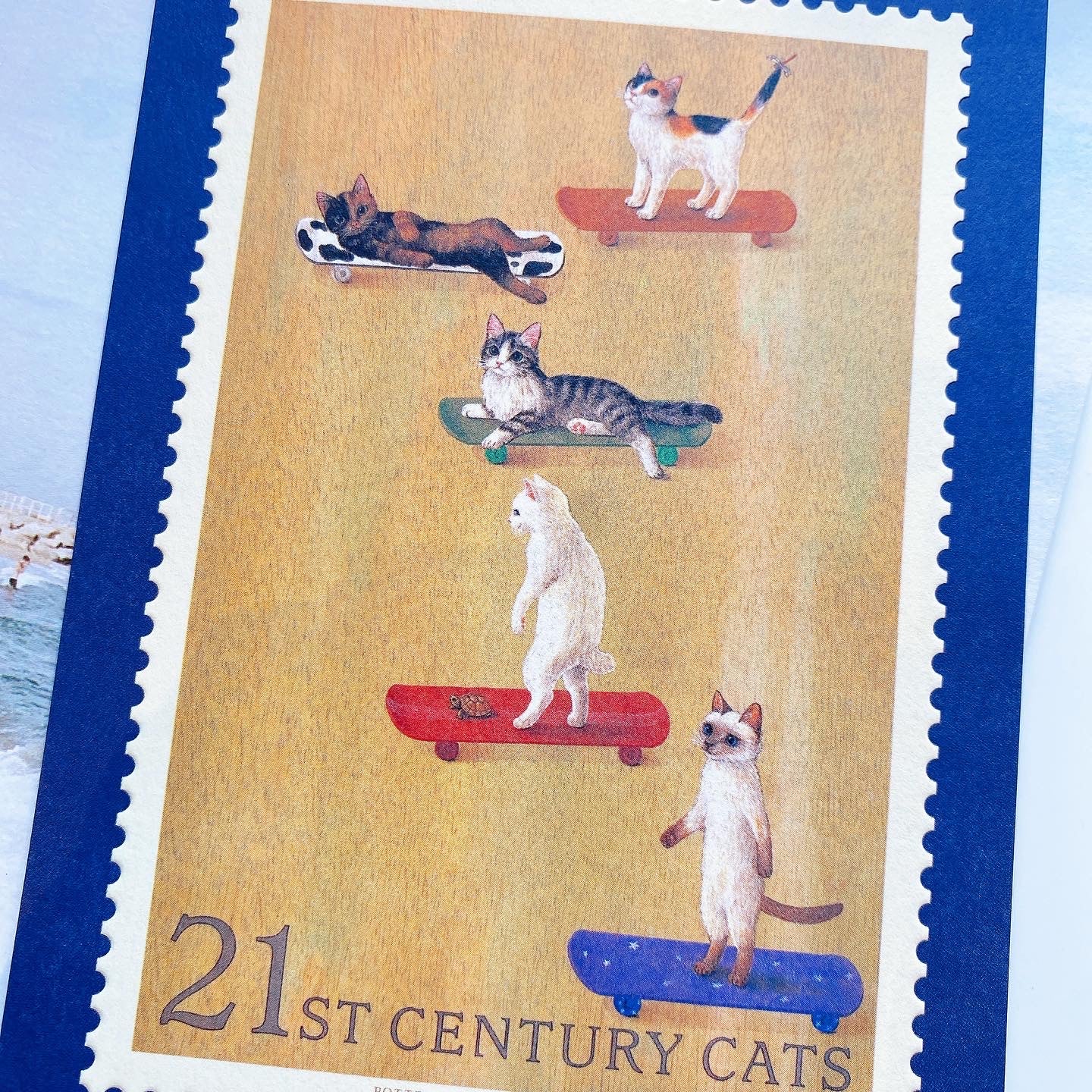 日本 Pottering Cats 貓咪館藏 Stamp Postcard系列