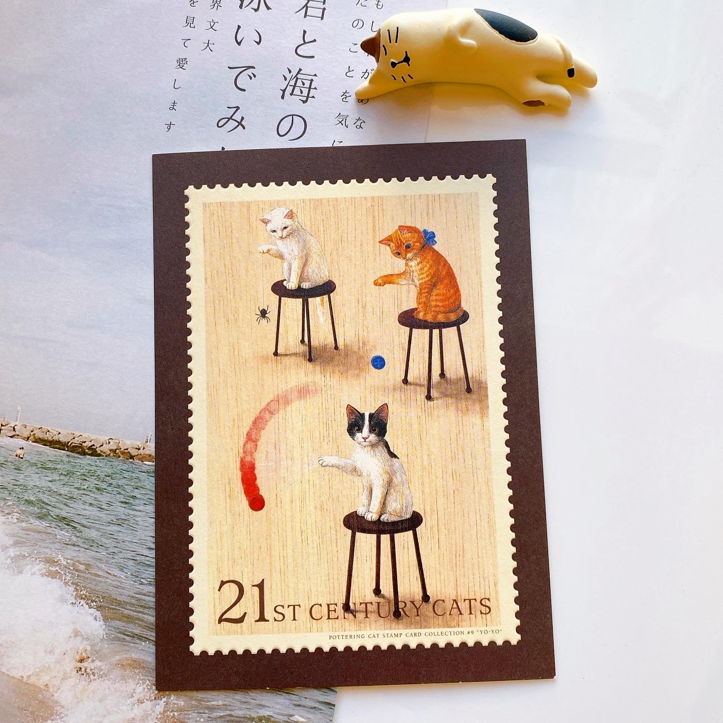 日本 Pottering Cats 貓咪館藏 Stamp Postcard系列