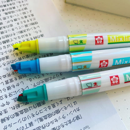 日本Sakura Mixline 雙頭粗幼螢光筆（Highlighter with underline ）