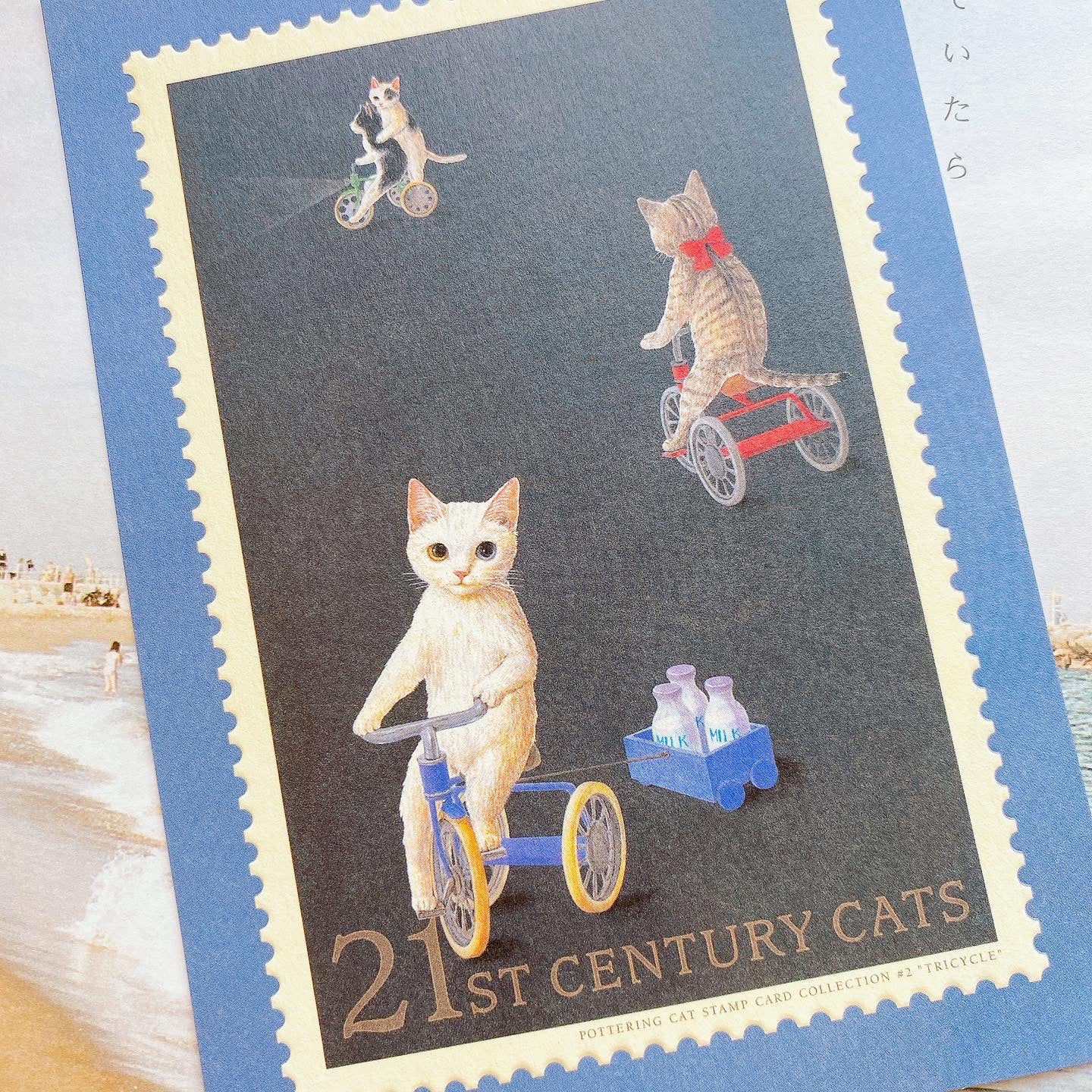 日本 Pottering Cats 貓咪館藏 Stamp Postcard系列