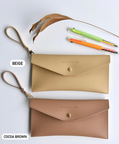 Life Stationery Leather 2 ways Pencil Wallet (9 color available)  (預購商品)