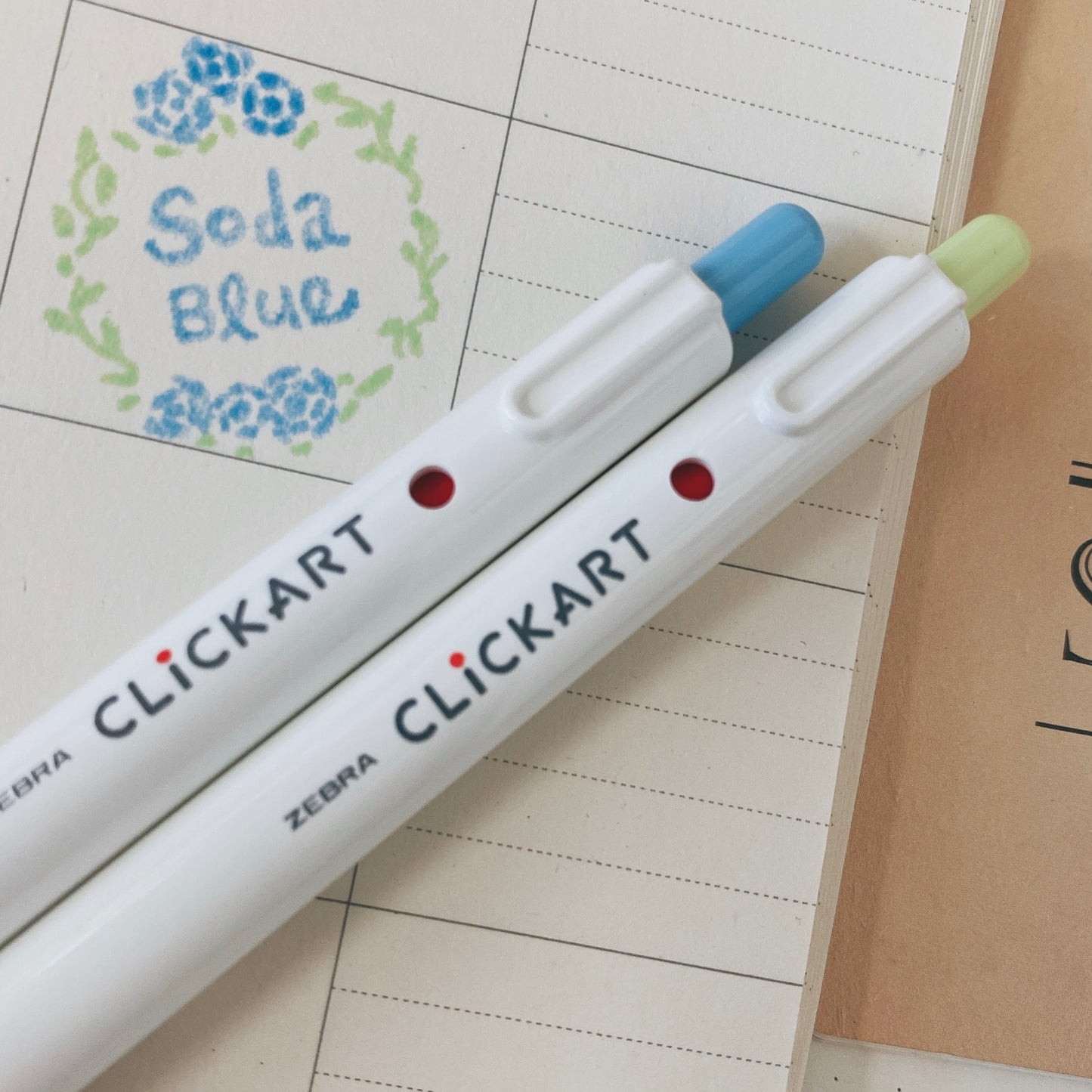 Clickart 0.6mm 按壓式 marker筆 - 柔和色系