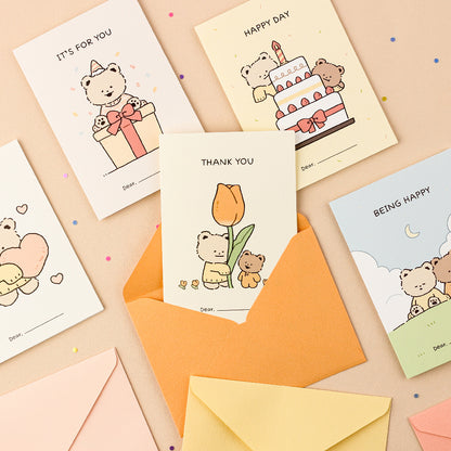 韓國Little Fluffy Bear 心意卡系列 - 生日快樂( Happy Day) 訂購貨品，14天後到貨