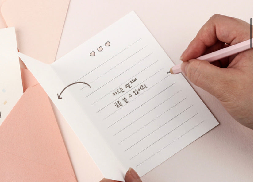 韓國Little Fluffy Bear 心意卡系列 - 送你一枝鬱金香 (Thank You)